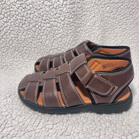 Little Kid Jaxon Fisherman Brown Sandals boys size 1 - Picture 8 of 15